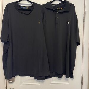 Lot of 2 by Ralph Lauren Men's Black Shirts